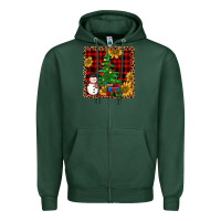 Sports Green snowman trees coaster Zipper Hoodie - JahusDesignShop