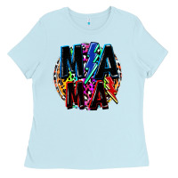 Baby Blue Mama lightning bolts Mother's Day Ladies Tee - FaDigitalArtStudio