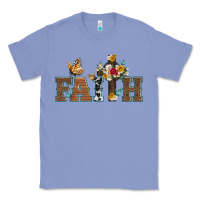 Colony Blue faith cross and butterfly with sunflower leopard and roses Classic Tee - Artiststas
