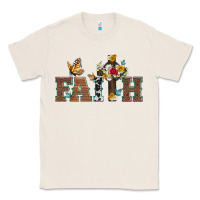 Natural faith cross and butterfly with sunflower leopard and roses Classic Tee - Artiststas