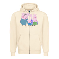 Sandshell peppa pig family Zipper Hoodie - artisFamous