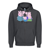 Smoke peppa pig family Zipper Hoodie - artisFamous
