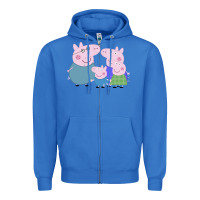 True Royal peppa pig family Zipper Hoodie - artisFamous