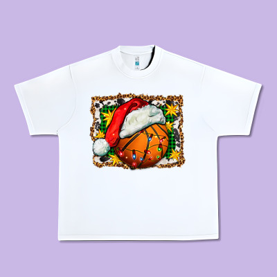 Basketball Christmas Urban Heavy Tee Designed By Fadigitalartstudio