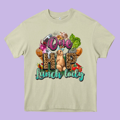 One Hip Lunch Lady Easter Day Heavy Core Tee Designed By Howdyjamesfarm