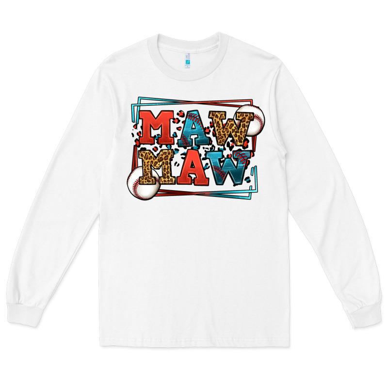 Baseball Mawmaw Leopard Frame Long Sleeve Tee by LillyAllenDesigns | Teevron