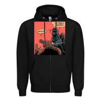 Black i am king of monsters Zipper Hoodie - artisFamous