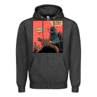 Charcoal Heather i am king of monsters Zipper Hoodie - artisFamous