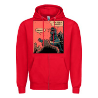 Red i am king of monsters Zipper Hoodie - artisFamous