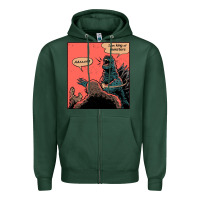 Sports Green i am king of monsters Zipper Hoodie - artisFamous