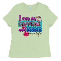 Matcha I run on caffeine and kisses Ladies Tee - FaDigitalArtStudio