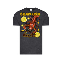 Vintage Black mardi gras crawfish dude Vintage Tee - FaDigitalArtStudio