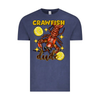 Vintage Denim mardi gras crawfish dude Vintage Tee - FaDigitalArtStudio