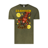 Vintage Olive mardi gras crawfish dude Vintage Tee - FaDigitalArtStudio