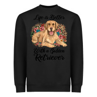 Black life is better with a golden retriever Heavyweight Sweatshirt - JahusDesignShop