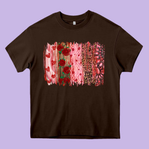 Valentine's Day Brushstrokes Heavy Core Tee Designed By Ranaportraitstore