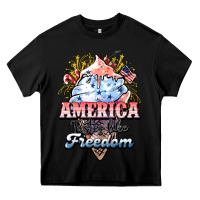 Black America ice cream Heavy Core Tee - HowdyJamesFarm