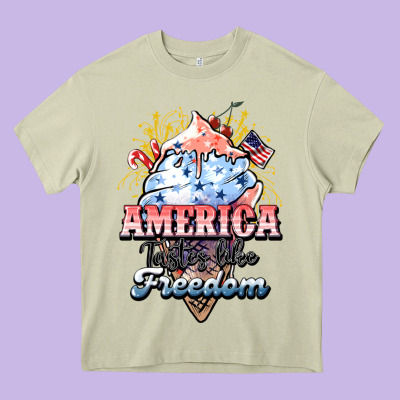 America Ice Cream Heavy Core Tee Designed By Howdyjamesfarm