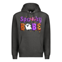 Charcoal Heather spooky babe Premium Hoodie - Artiststas