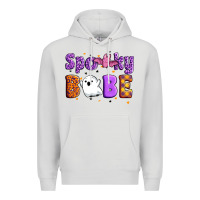 Dove Grey spooky babe Premium Hoodie - Artiststas