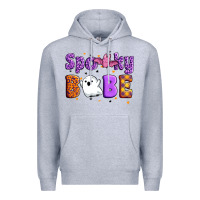 Heather Grey spooky babe Premium Hoodie - Artiststas