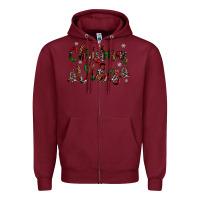 Burgundy christmas vibes Zipper Hoodie - JahusDesignShop