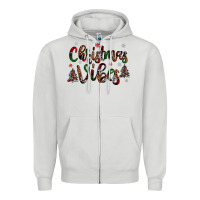 Dove Grey christmas vibes Zipper Hoodie - JahusDesignShop