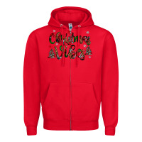 Red christmas vibes Zipper Hoodie - JahusDesignShop