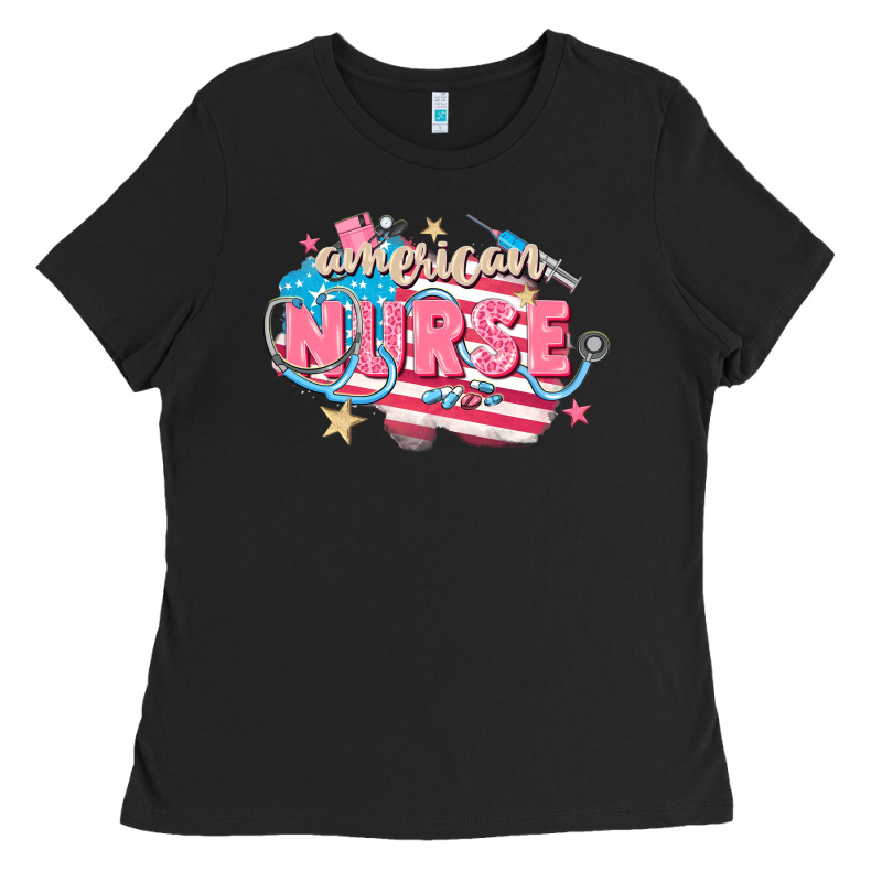 American Nurse Ladies Tee by FaDigitalArtStudio | Teevron