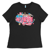 Black American Nurse Ladies Tee - FaDigitalArtStudio