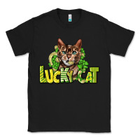 Black Lucky cat St. Patrick's Classic Tee - HowdyJamesFarm