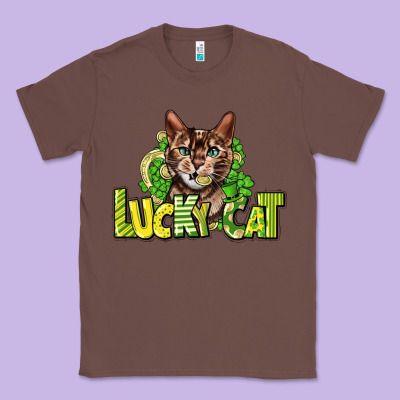 Lucky Cat St. Patrick's Classic Tee Designed By Howdyjamesfarm