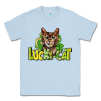 Dusty Blue Lucky cat St. Patrick's Classic Tee - HowdyJamesFarm