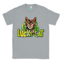 Heather Grey Lucky cat St. Patrick's Classic Tee - HowdyJamesFarm