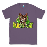 Lavender Lucky cat St. Patrick's Classic Tee - HowdyJamesFarm