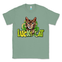 Sage Lucky cat St. Patrick's Classic Tee - HowdyJamesFarm