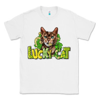 White Lucky cat St. Patrick's Classic Tee - HowdyJamesFarm