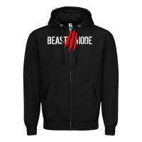 Black beast mode Zipper Hoodie - artisFamous