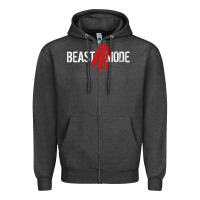 Charcoal Heather beast mode Zipper Hoodie - artisFamous