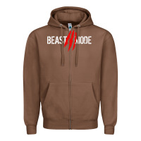 Chestnut beast mode Zipper Hoodie - artisFamous