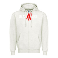 Oatmeal Heather beast mode Zipper Hoodie - artisFamous