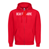 Red beast mode Zipper Hoodie - artisFamous