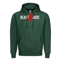 Sports Green beast mode Zipper Hoodie - artisFamous