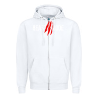 White beast mode Zipper Hoodie - artisFamous