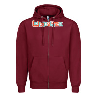 Burgundy Lollapalooza Festival Zipper Hoodie - artisFamous