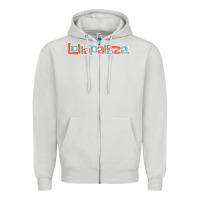 Dove Grey Lollapalooza Festival Zipper Hoodie - artisFamous