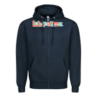 Navy Lollapalooza Festival Zipper Hoodie - artisFamous