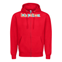 Red Lollapalooza Festival Zipper Hoodie - artisFamous