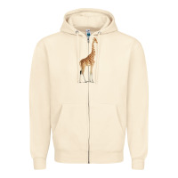 Sandshell Giraffe Zipper Hoodie - artisFamous