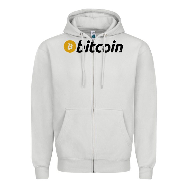 Vintage Look Bitcoin Zipper Hoodie by artisFamous | Teevron